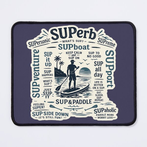 Item preview, Stand Up Paddleboard SUP Paddleboarding Retro Design designed and sold by TheSlowShore.