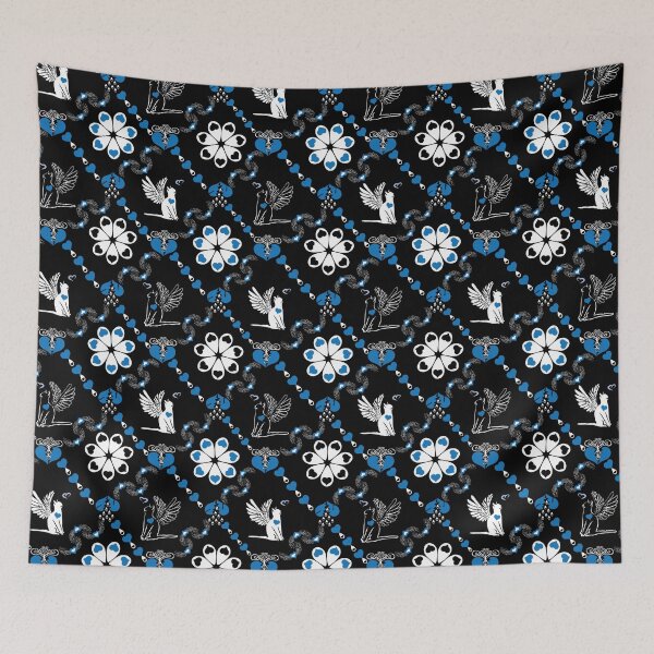 Item preview, Black & White Angel Cats with Hearts Diamonds designed and sold by Digitalmyth's Designs.