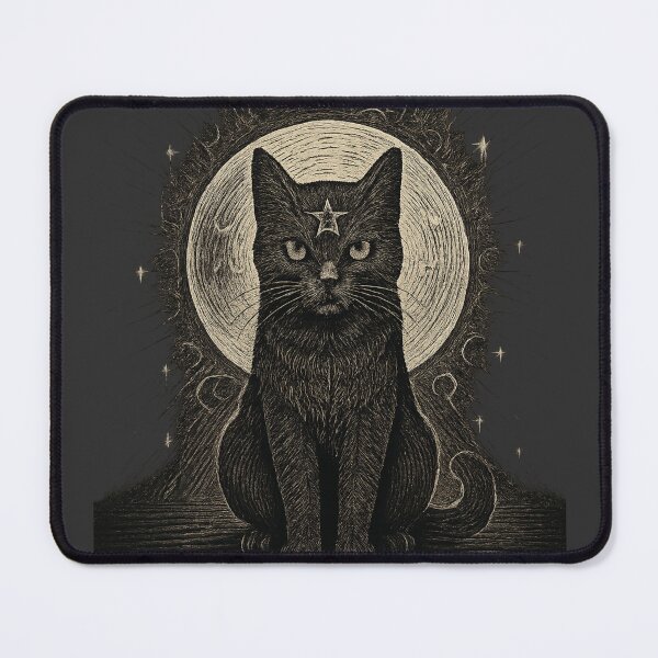 Item preview, Copy of Black Cat Moon Celestial Witchy Aesthetic Gothic Cat Design Sticker & T-Shirt designed and sold by Cat-astrophes.