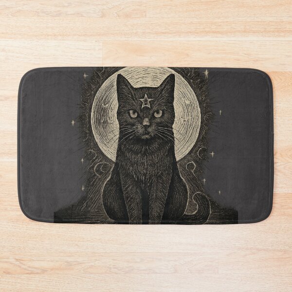 Item preview, Copy of Black Cat Moon Celestial Witchy Aesthetic Gothic Cat Design Sticker & T-Shirt designed and sold by Cat-astrophes.