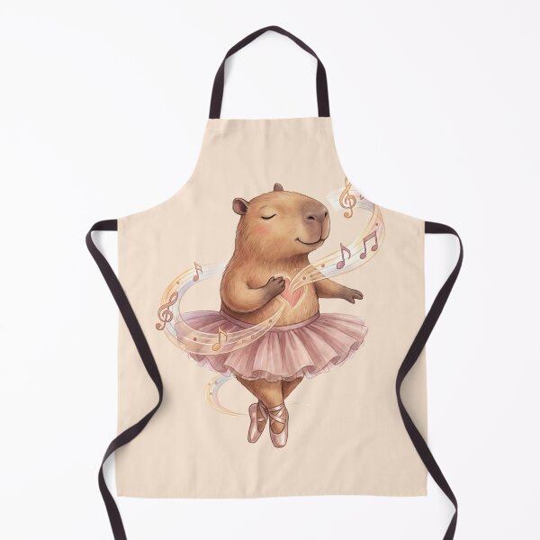 Item preview, Sweet Capybara Ballerina Music Heart in Pink Tutu designed and sold by MythicCotton.