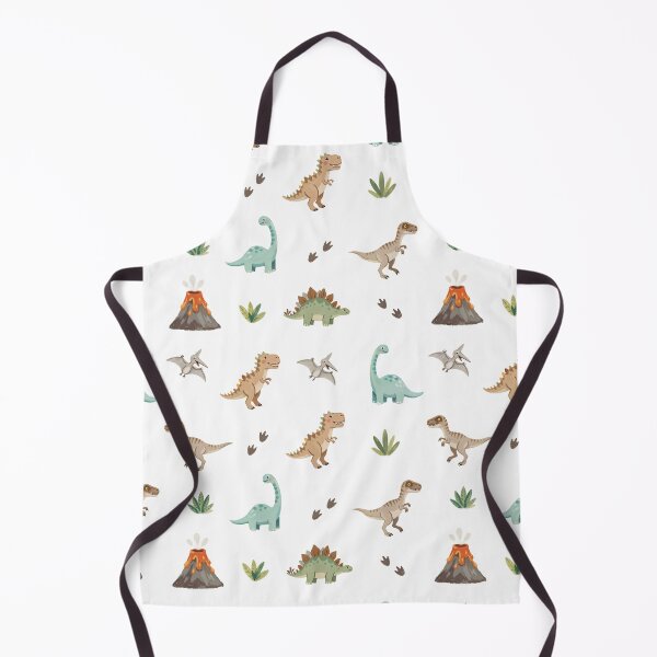 Item preview, cute dinosaur pattern on white designed and sold by Mike Kiev art.