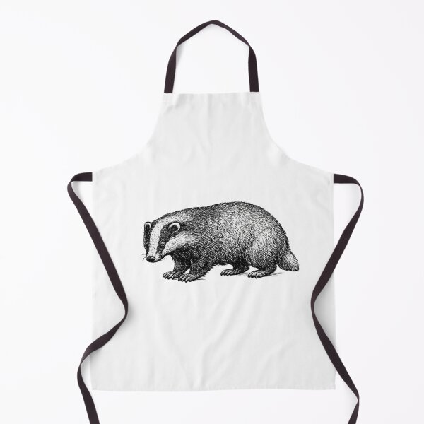 Item preview, Realistic minimalistic black and white badger designed and sold by Minimalisticaly.