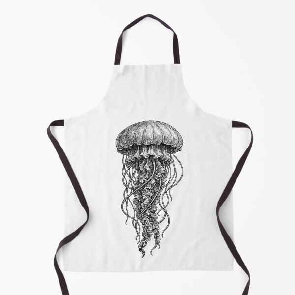 Item preview, Realistic minimalistic black and white jellyfish designed and sold by Minimalisticaly.