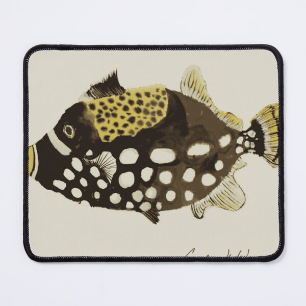 Item preview, Clown Triggerfish Watercolor Portrait designed and sold by OceanZenieth.