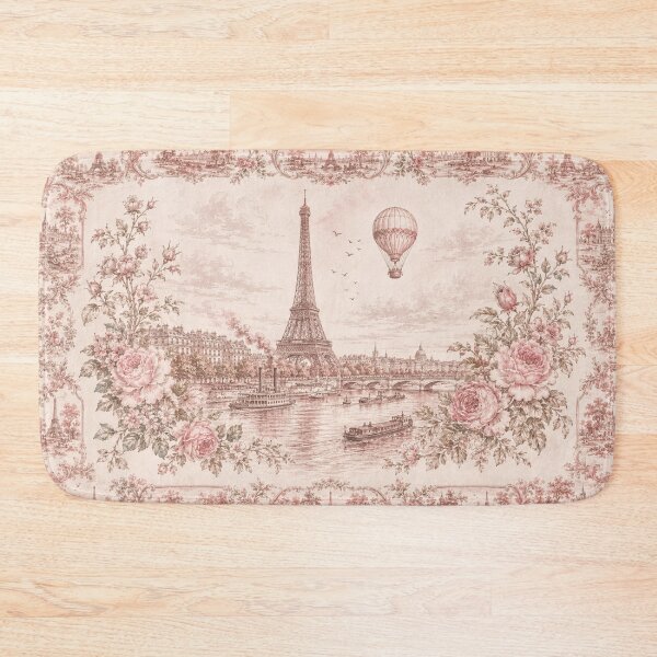 Item preview, Parisian Promenade: Toile de Jouy Eiffel Tower designed and sold by LiveLearnCreate.