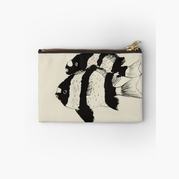 Item preview, Monochrome Striped Humbug Damselfish Art designed and sold by OceanZenieth.