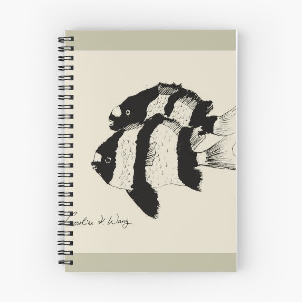 Item preview, Monochrome Striped Humbug Damselfish Art designed and sold by OceanZenieth.