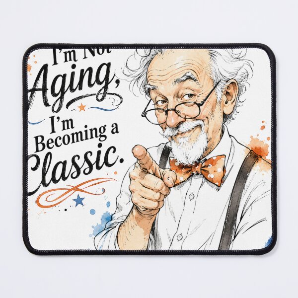Item preview, I’m Not Aging, I’m Becoming a Classic – Funny Grandpa Quote designed and sold by Quirky Gaps.