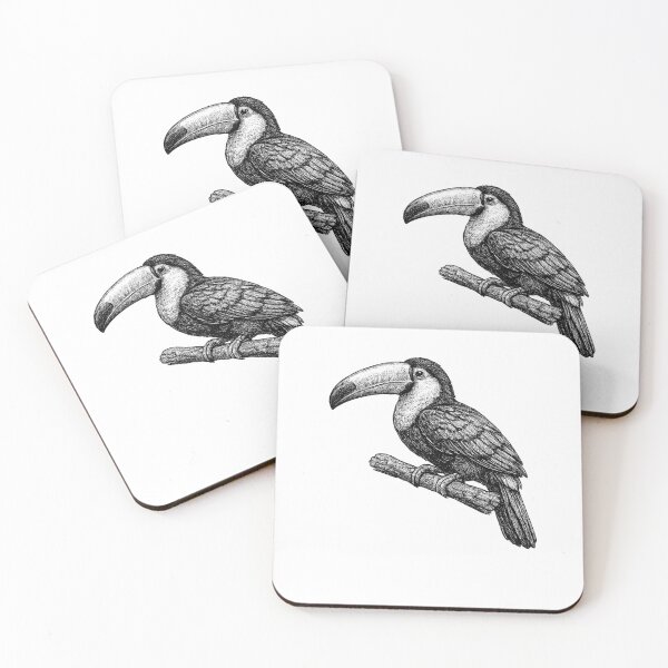 Item preview, Realistic minimalistic black and white toucan designed and sold by Minimalisticaly.