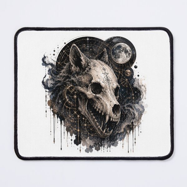Item preview, Cosmic Wolf Skull Celestial Night designed and sold by PatternFly.