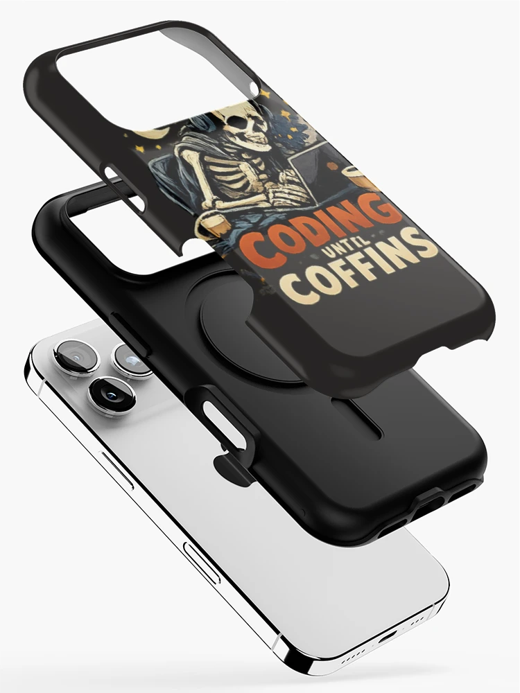 Thumbnail 2 of 4, iPhone Case, Coding Until Coffins designed and sold by Turtle-Shell.