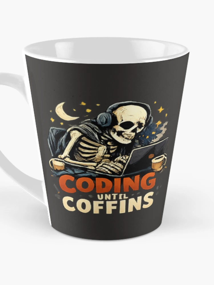 Thumbnail 3 of 4, Coffee Mug, Coding Until Coffins designed and sold by Turtle-Shell.