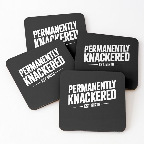 Item preview, Permanently Knackered Est Birth Funny British Tired Gift designed and sold by Say It With Ink.
