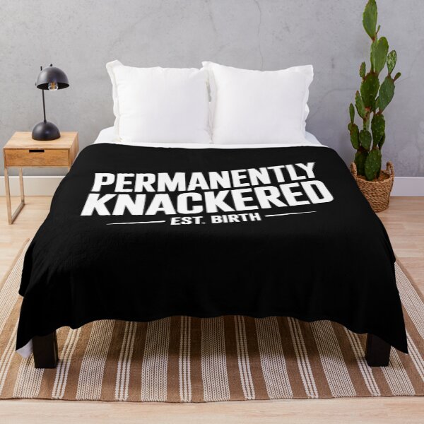 Item preview, Permanently Knackered Est Birth Funny British Tired Gift designed and sold by Say It With Ink.