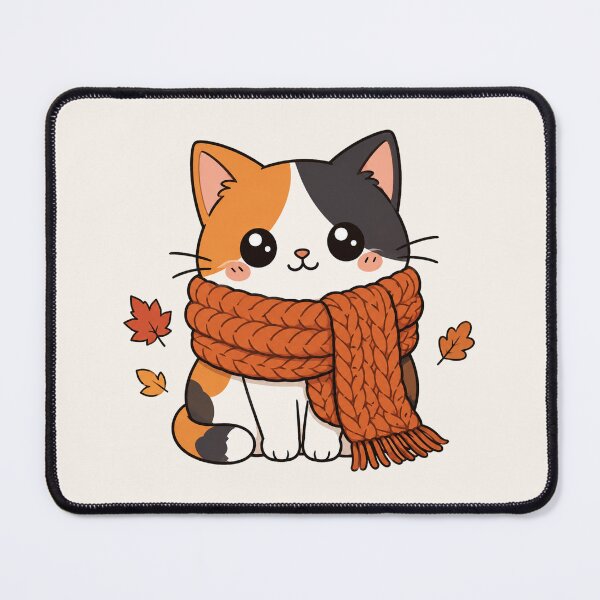 Item preview, Cute Calico Cat Autumn Scarf Fall Vibes designed and sold by Seculinator.