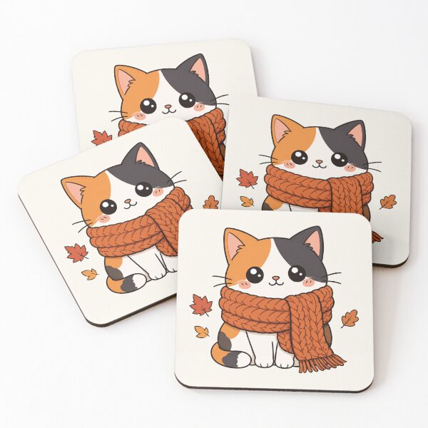 Item preview, Cute Calico Cat Autumn Scarf Fall Vibes designed and sold by Seculinator.