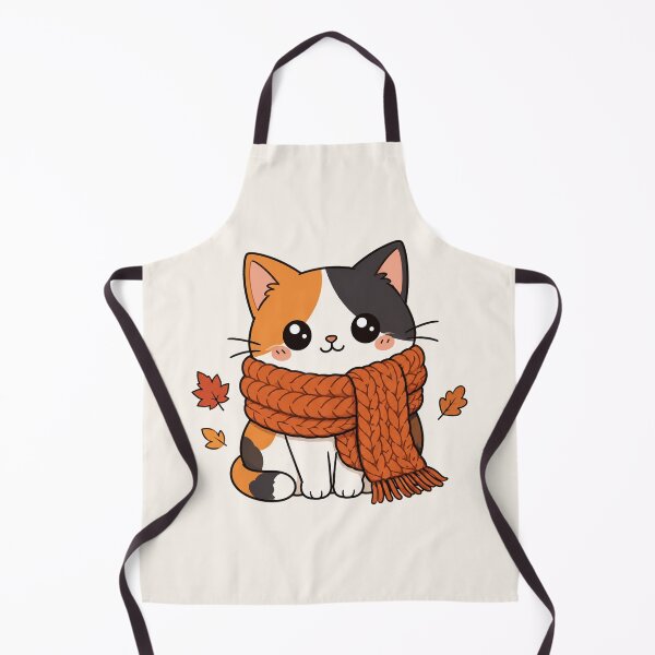 Item preview, Cute Calico Cat Autumn Scarf Fall Vibes designed and sold by Seculinator.