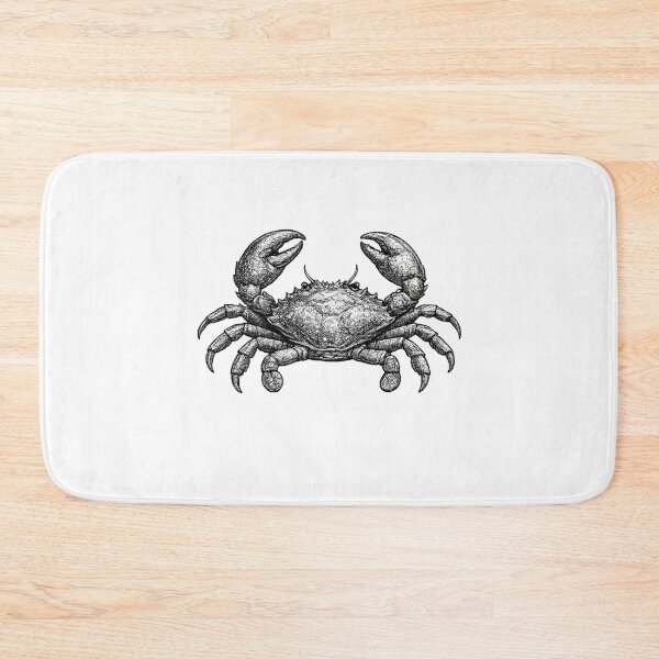 Item preview, Realistic minimalistic black and white crab designed and sold by Minimalisticaly.