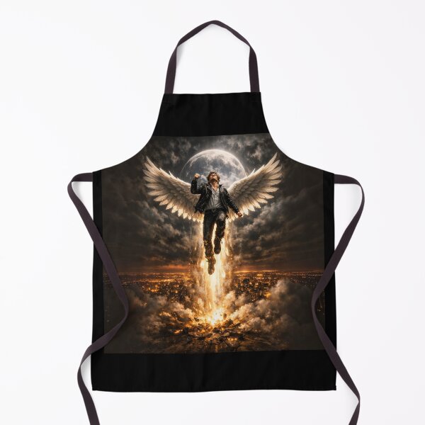 Item preview, Angel Warrior with Fiery Wings and Moonlight designed and sold by behappyandrelax.