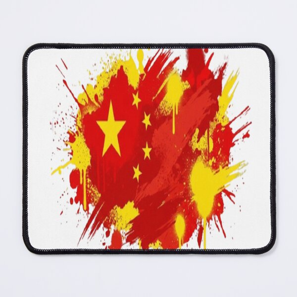 Item preview, Abstract Graffiti Explosion of China Flag Colors designed and sold by GraffiCity.