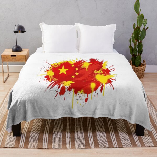 Item preview, Abstract Graffiti Explosion of China Flag Colors designed and sold by GraffiCity.