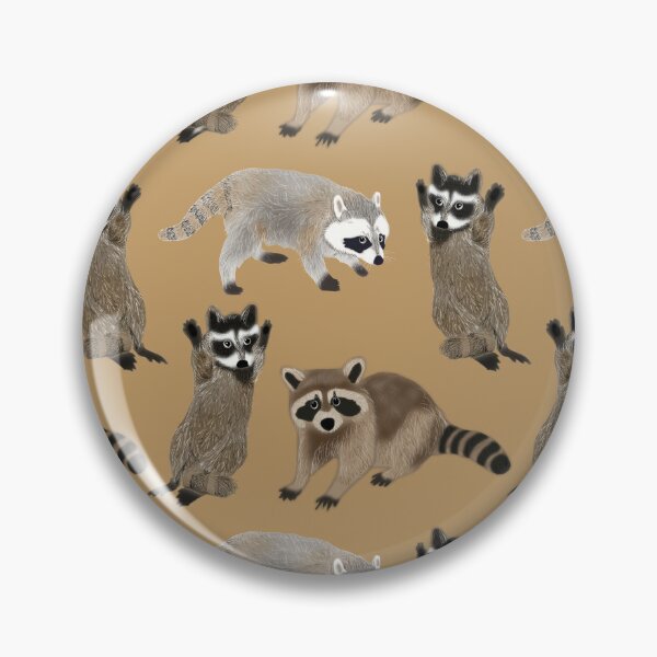Item preview, Cute Baby Raccoons Party with Brown Woodland Background | Adorable Animal Babies Design designed and sold by yashiki.