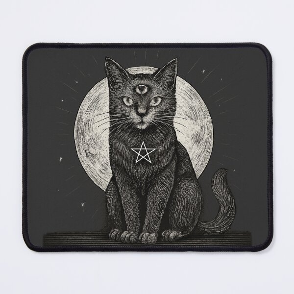 Item preview, Copy of Copy of Black Cat Moon Celestial Witchy Aesthetic Gothic Cat Design Sticker & T-Shirt designed and sold by Cat-astrophes.