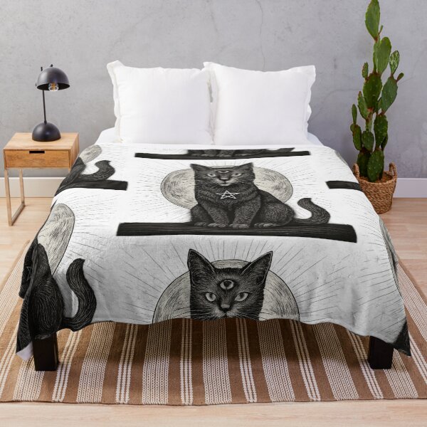 Item preview, Copy of Copy of Black Cat Moon Celestial Witchy Aesthetic Gothic Cat Design Sticker & T-Shirt designed and sold by Cat-astrophes.