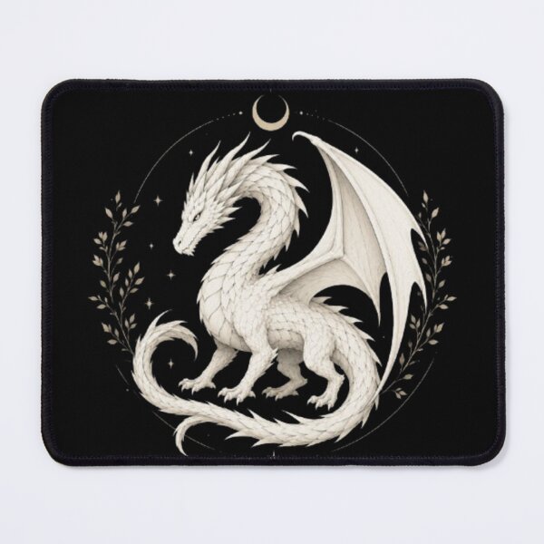 Item preview, White Dragon | Fantasy Dragon Illustration | Mythical Creature Art designed and sold by Moonwoven Studio.