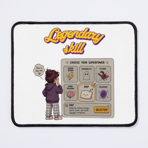 Item preview, Legendary Skill Nap Superpower Funny Gaming Comic Art designed and sold by Miheerala.