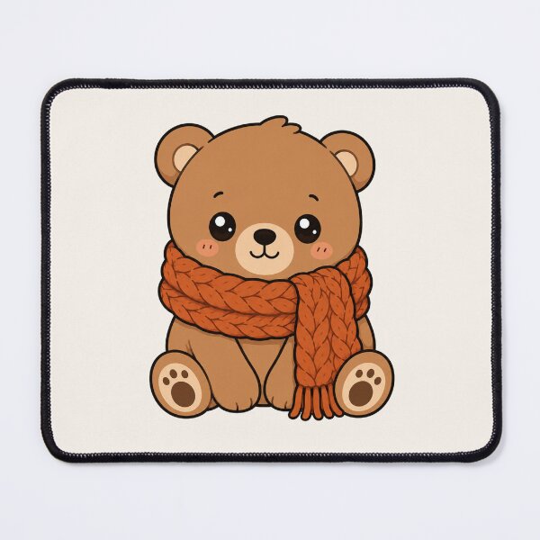 Item preview, Cute Teddy Bear Cozy Scarf Winter Vibes designed and sold by Seculinator.