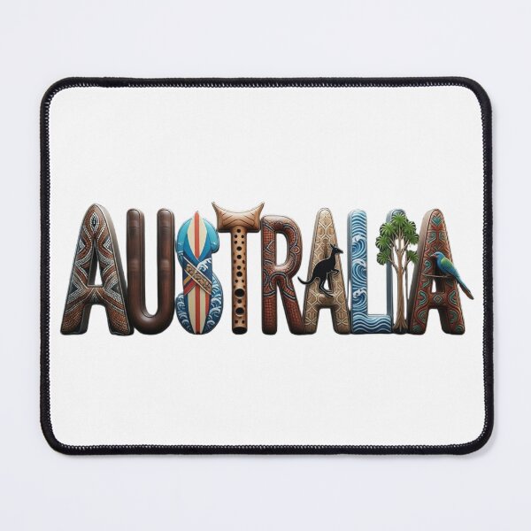 Item preview, Australia Iconic Typography Art designed and sold by VladisWorld.