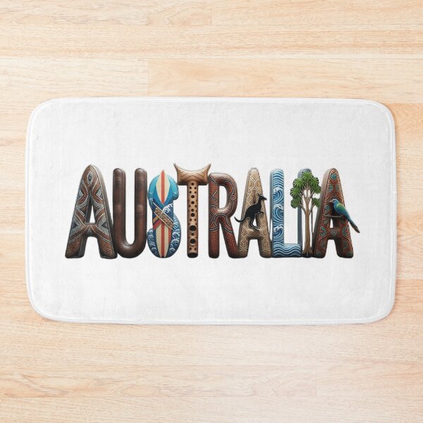 Item preview, Australia Iconic Typography Art designed and sold by VladisWorld.