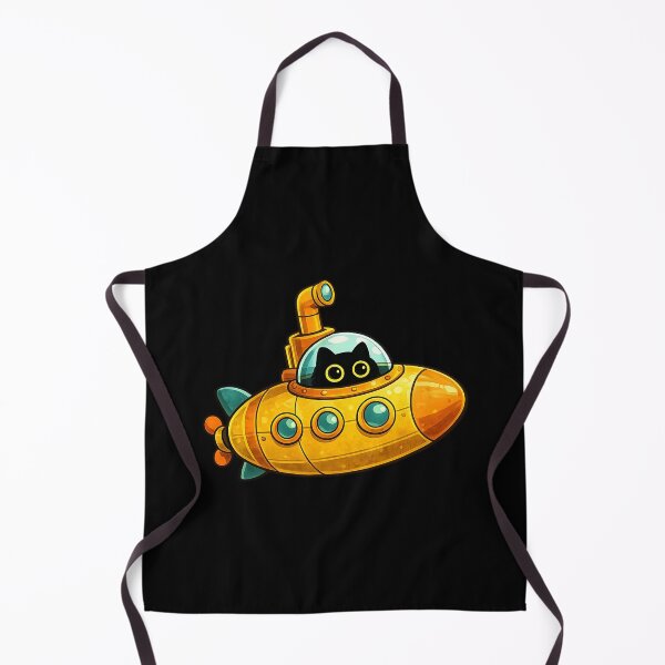 Item preview, Cute Black Cat Submarine — Under The Sea designed and sold by Dream Machine.