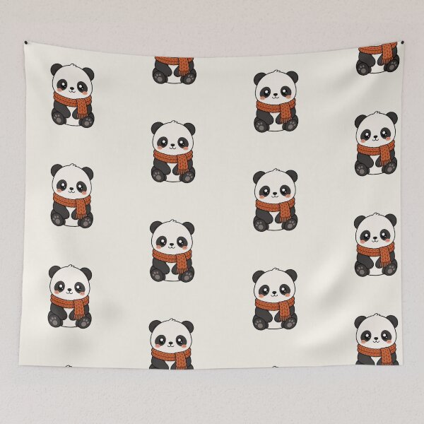 Item preview, Cute Panda Cozy Scarf Winter Autumn Vibe designed and sold by Seculinator.