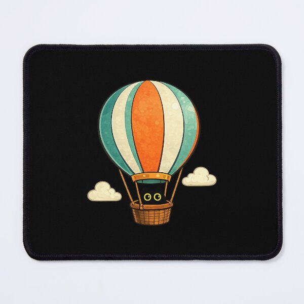 Item preview, Cute Black Cat Hot Air Balloon — Sky High designed and sold by Dream Machine.