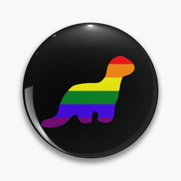 Item preview, rainbow pride Dino nuggie apatasaur  designed and sold by Meowmeow996.