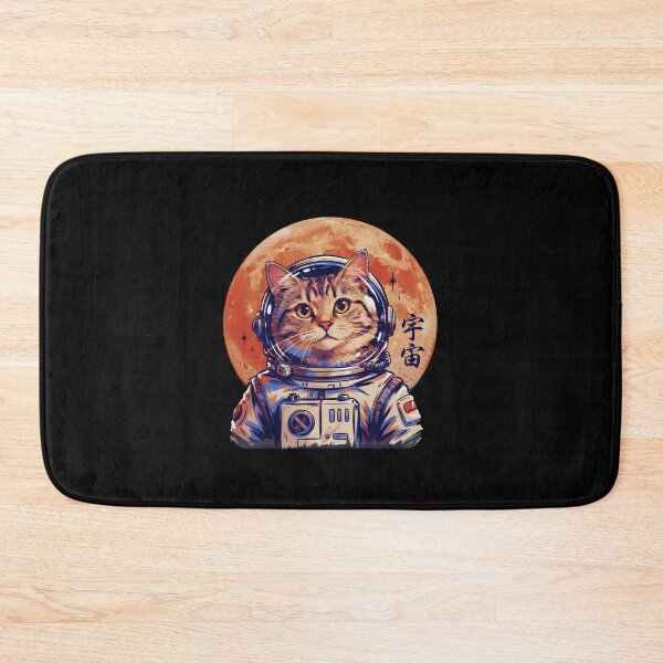Item preview, Cute Astronaut Cat Space Helmet Kanji Art designed and sold by Enea Kelo.