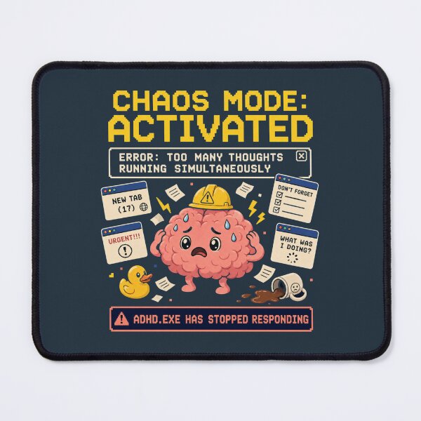Item preview, Chaos Mode Activated Brain Error ADHD Humor t-shirt designed and sold by Mosidrip.