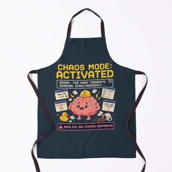 Item preview, Chaos Mode Activated Brain Error ADHD Humor t-shirt designed and sold by Mosidrip.