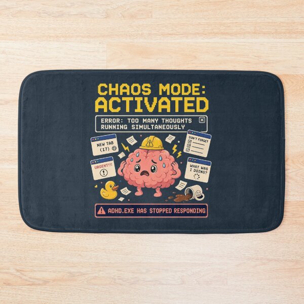 Item preview, Chaos Mode Activated Brain Error ADHD Humor t-shirt designed and sold by Mosidrip.