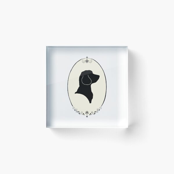 Item preview, Golden Doodle Silhouette Portrait in Ornate Oval Frame designed and sold by Klearlykinley.