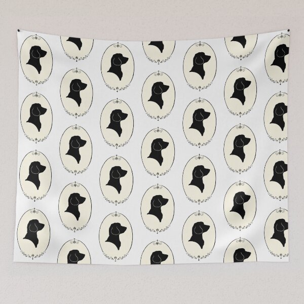 Item preview, Golden Doodle Silhouette Portrait in Ornate Oval Frame designed and sold by Klearlykinley.