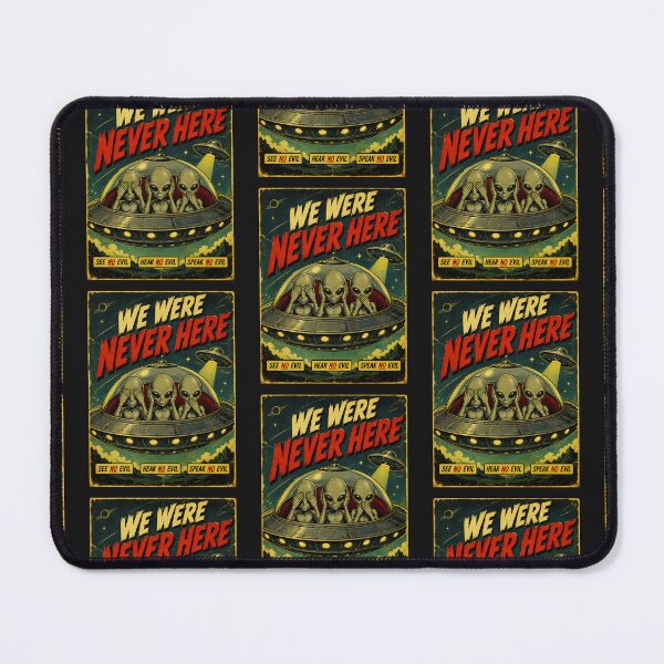Item preview, Retro Sci Fi UFO Three Wise Aliens Poster designed and sold by Genius Geek.