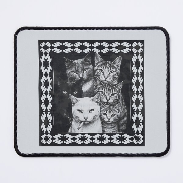 Item preview, Smoking White Cat Mob Gang Bandana Print designed and sold by Enea Kelo.