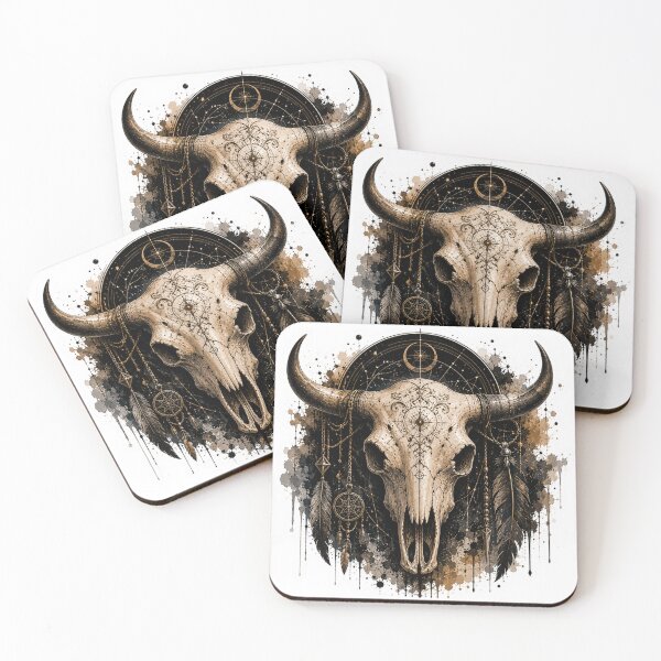 Item preview, Cosmic Cow Skull Celestial Night designed and sold by PatternFly.