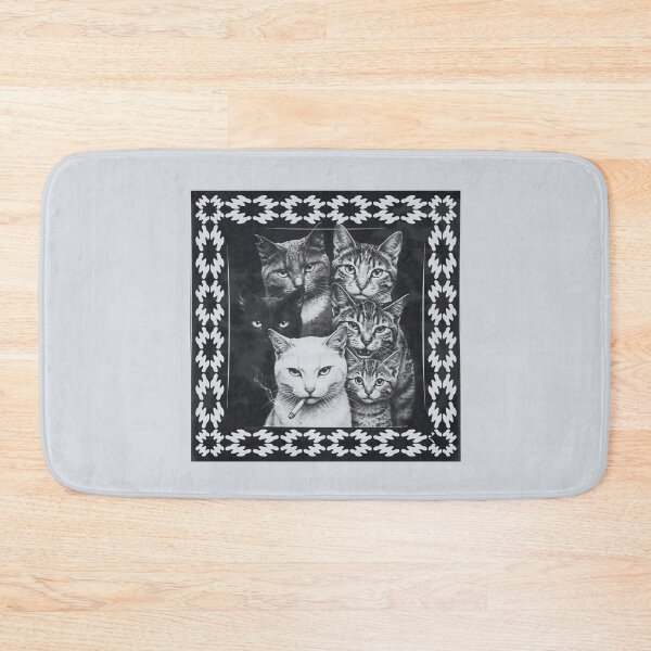 Item preview, Smoking White Cat Mob Gang Bandana Print designed and sold by Enea Kelo.