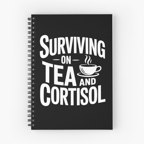 Item preview, Surviving On Tea And Cortisol Funny British Stress Gift designed and sold by Say It With Ink.
