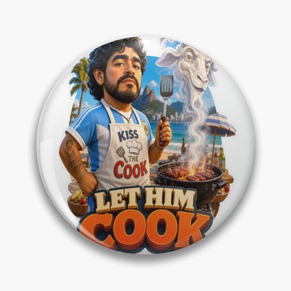 Item preview, Funny 3D Cartoon Football Legend Chef Grill Master Sticker designed and sold by mo-carnival.
